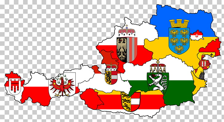 Flags and coats of arms of the Austrian states Austria-Hungary 