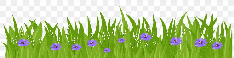 Flower Grasses Clip Art, PNG, Flower, Blue, Grass 
