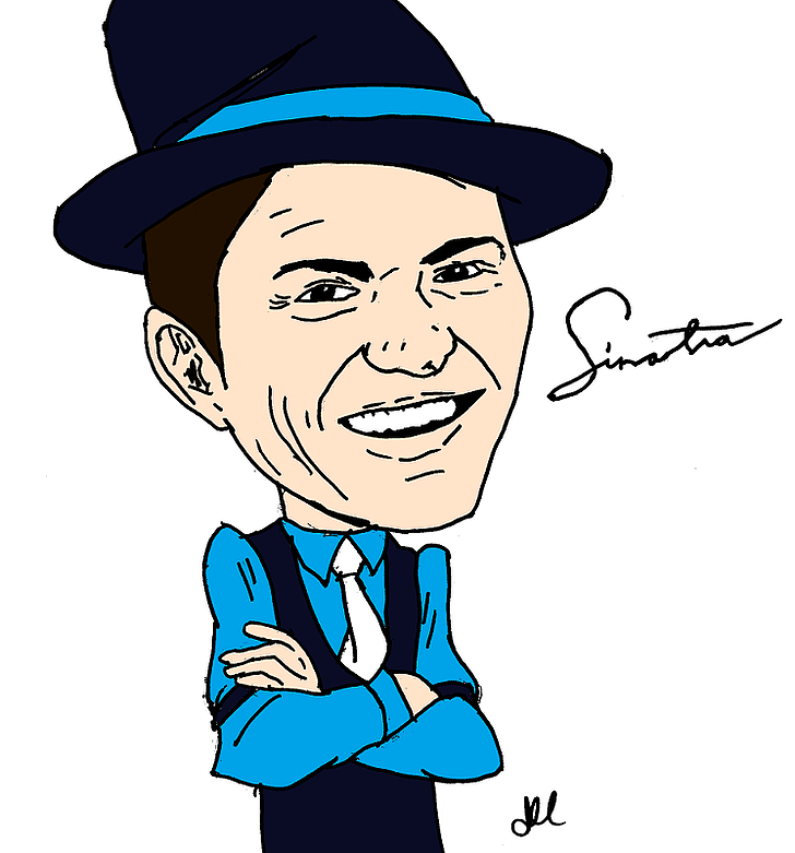 Frank Sinatra Cartoon Drawing , Cartoon Singer PNG clipart | free 
