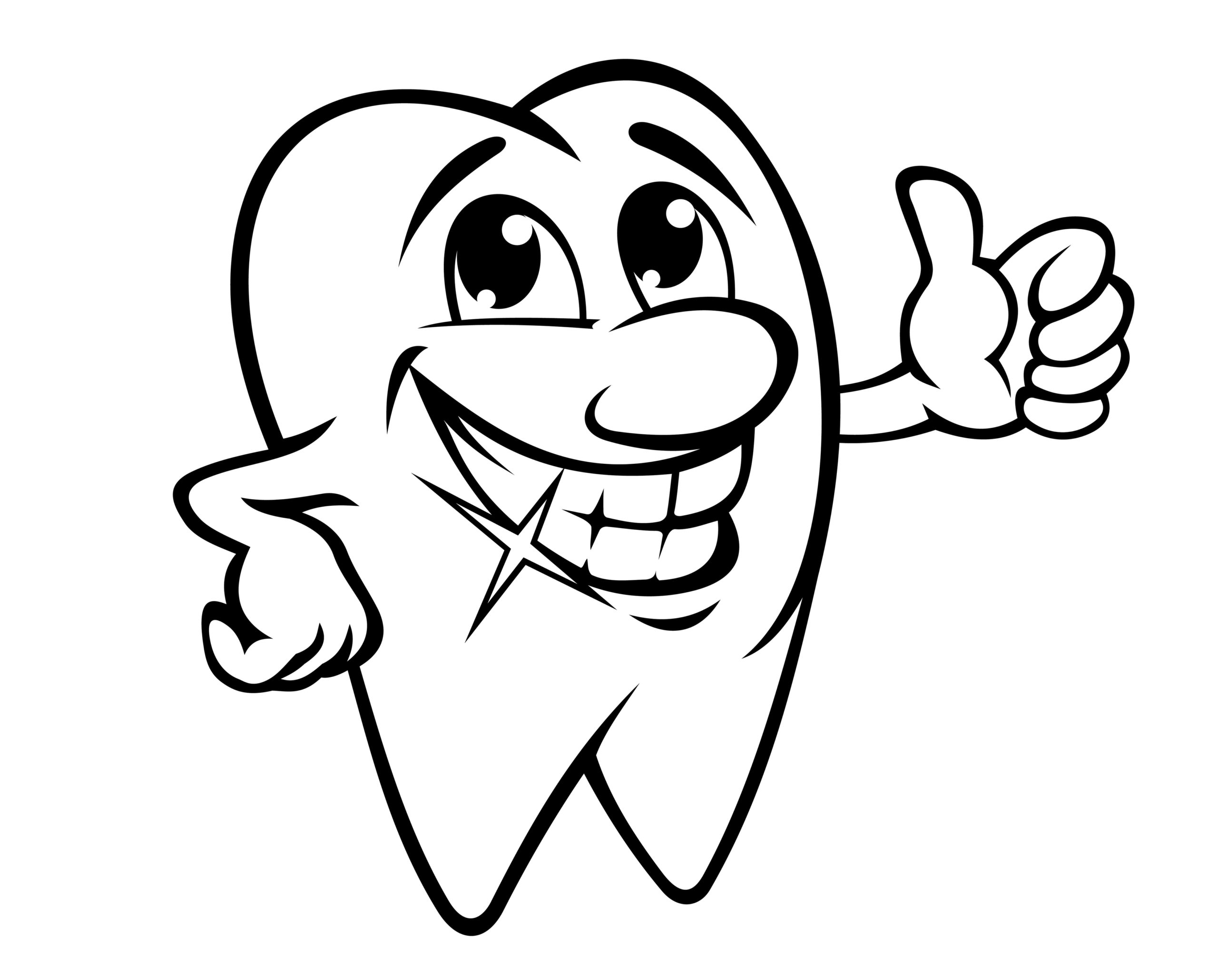 Coloring Pages : Free Bright Teeth Clip Art Dental Health Coloring 