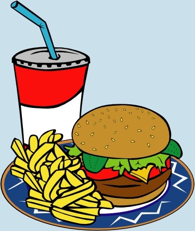 Fries Burger Soda Fast Food clip art Free vector in Open office 