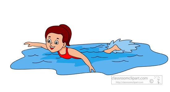 Girl Swimming Clipart  | Free download