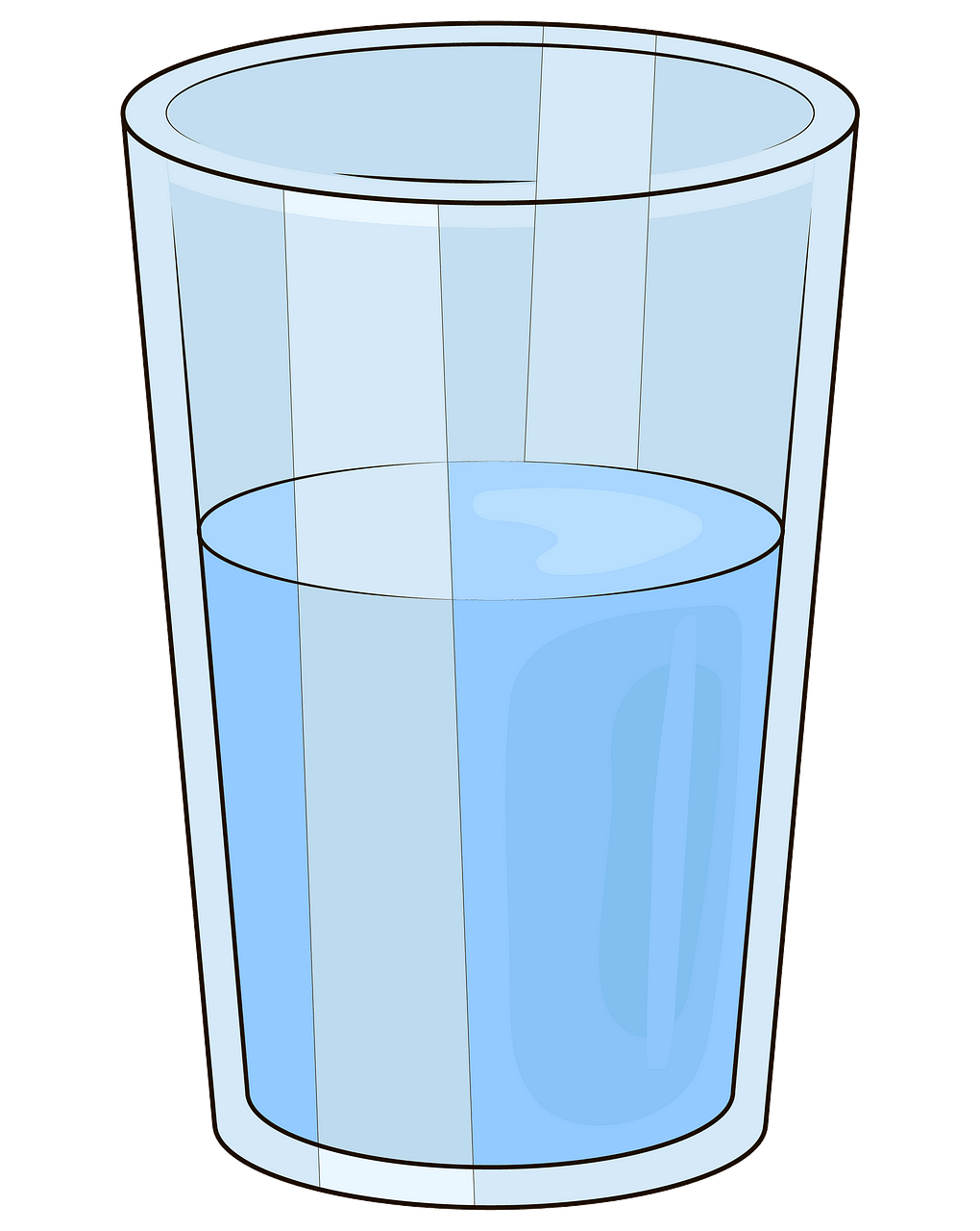 Glass of water clipart. 