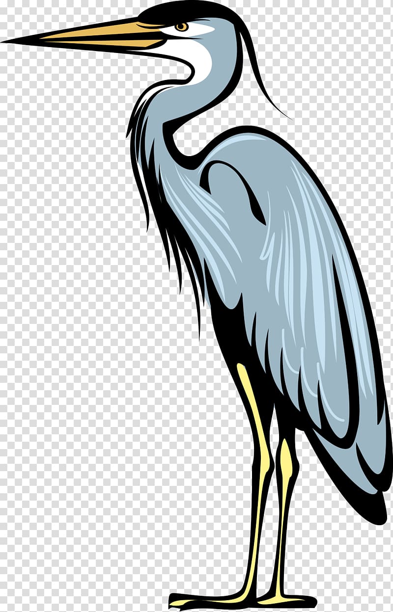 Great blue heron Bird Crane Heraldry, coat transparent background 