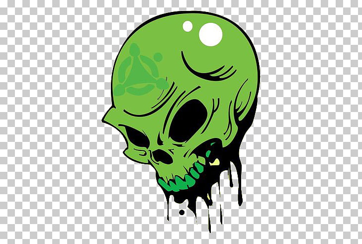 Human skull symbolism Drawing, Green Skull PNG clipart | free 