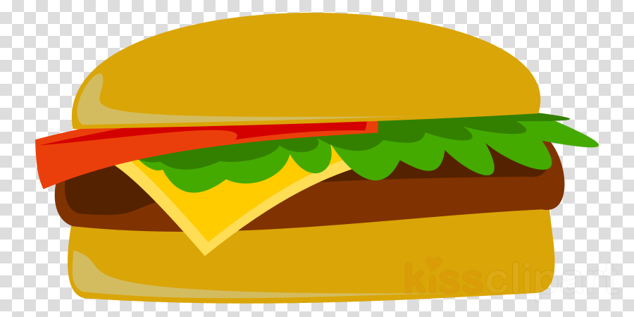 Junk Food Cartoon clipart - Hamburger, Food, Yellow, transparent 