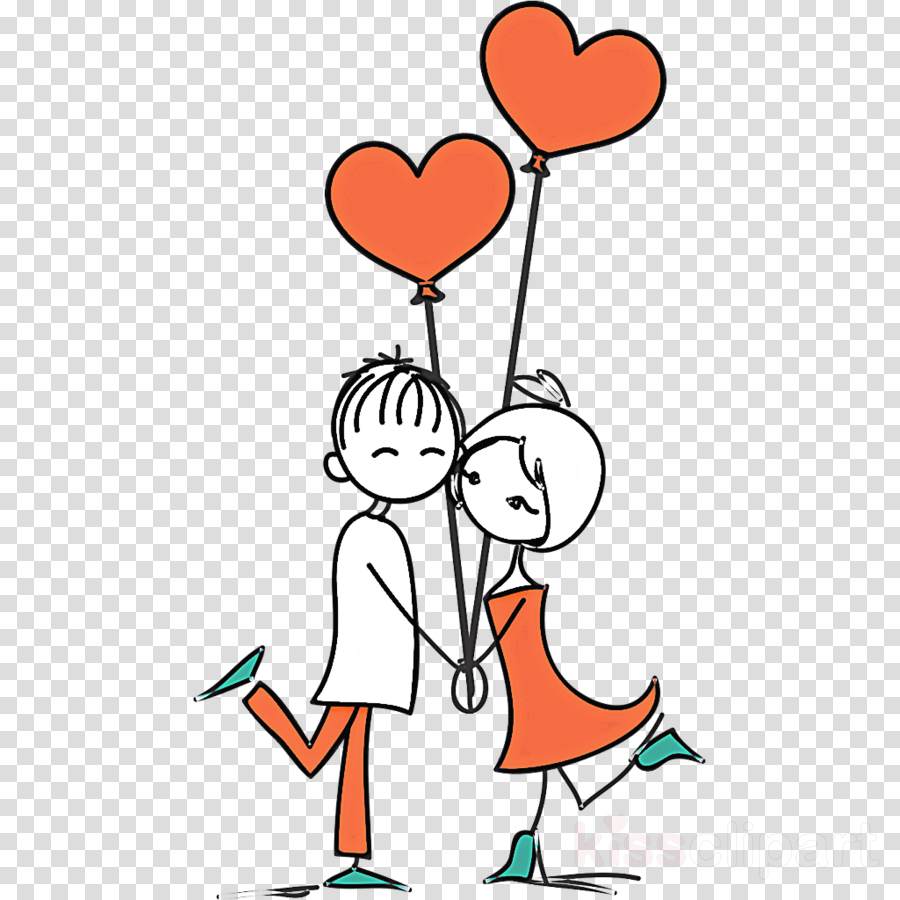 cartoon love line art happy interaction clipart - Cartoon, Love.