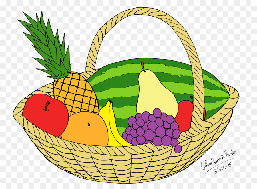 Boy Cartoon clipart - Fruit, Basket, Drawing, transparent clip art