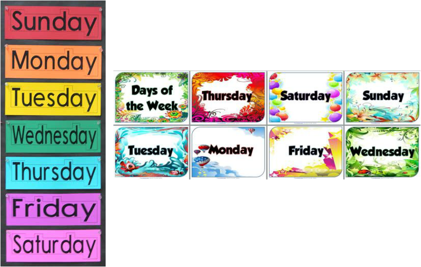 Days Of The Week Chart Clipart / Days Of The Week Clipart | Free