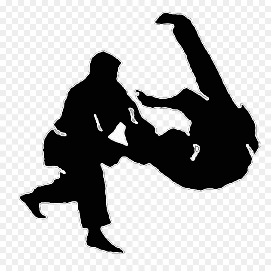 Hand Cartoon clipart - Taekwondo, Black, Silhouette, transparent 