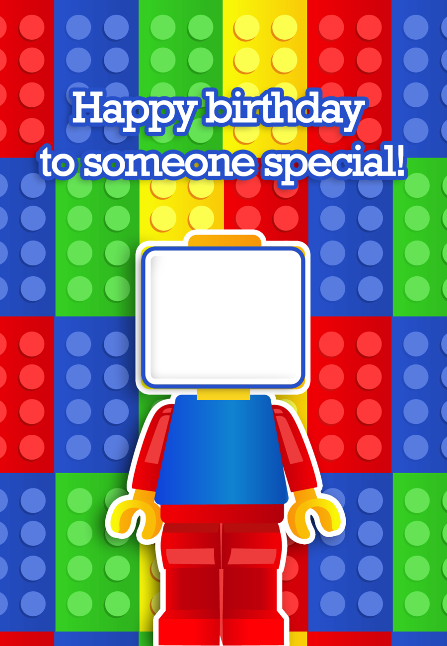 Birthday Party Invitation clipart - Birthday, Party, Lego 