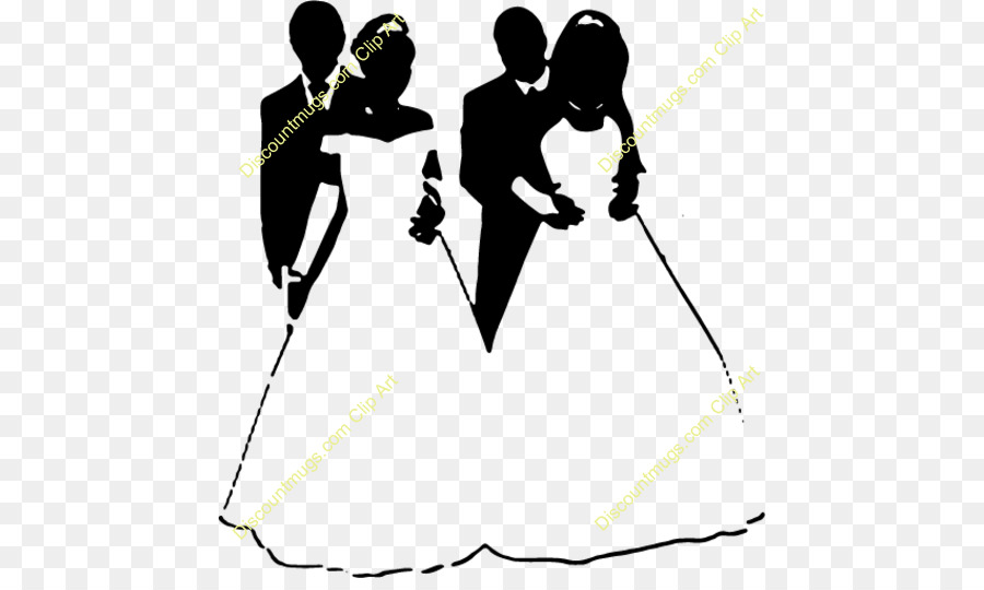 Wedding Couple Silhouette clipart - Marriage, Wedding 