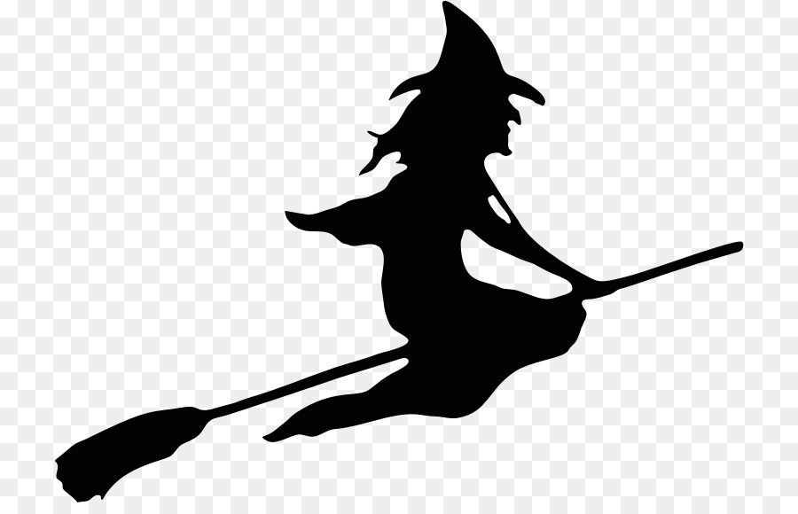cartoon witch on broom - Clip Art Library
