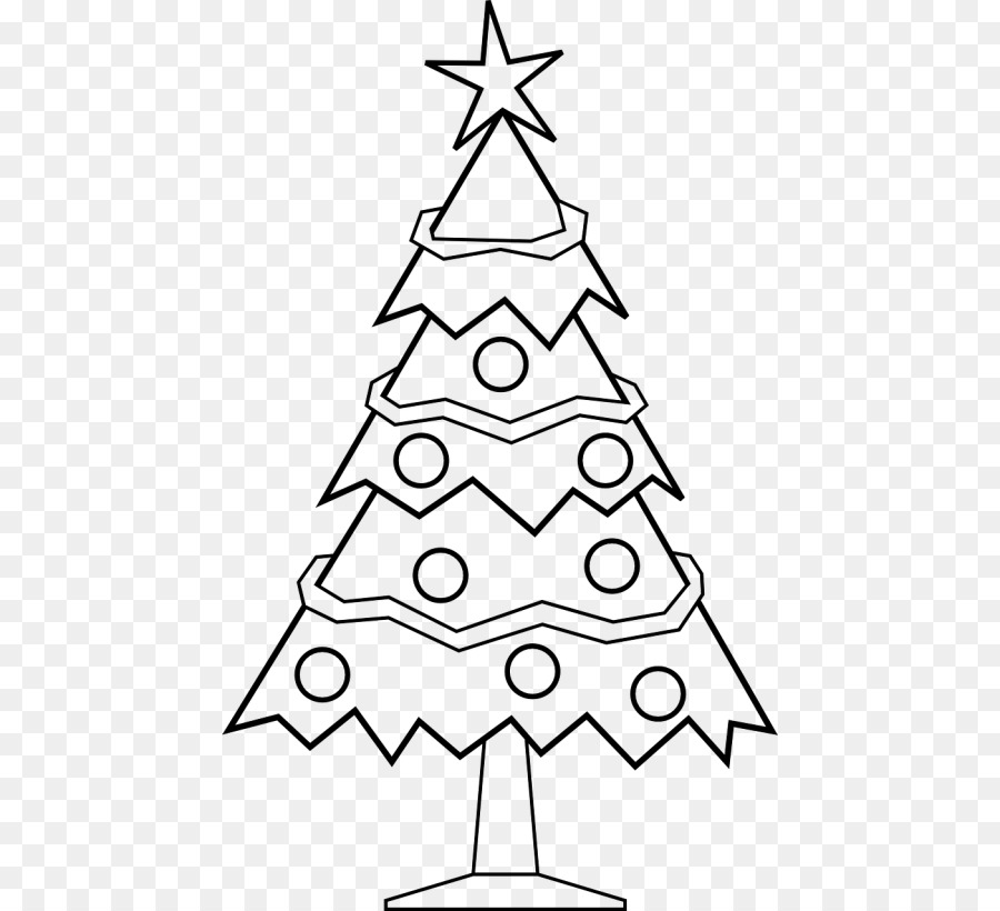 Christmas Tree Line Drawing clipart - Drawing, Illustration, Tree 