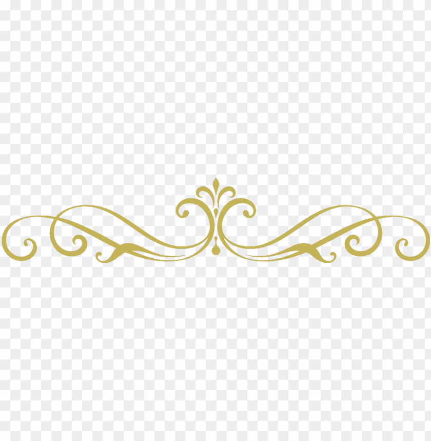 library stock gold divider clipart - simple scroll designs PNG 