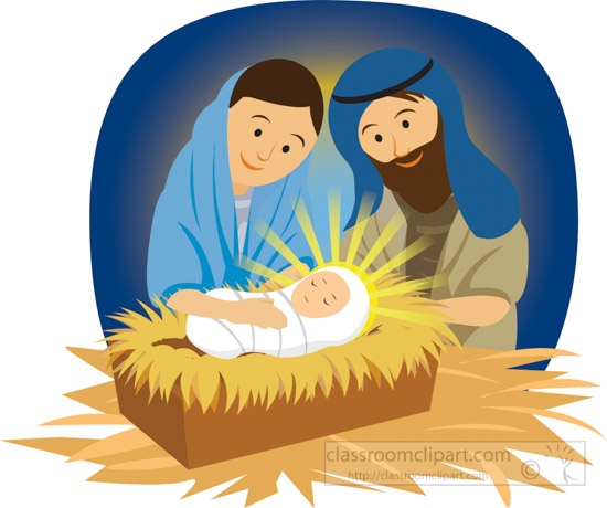 Christian clipart mary joseph and baby jesus in manger 1 jpg 