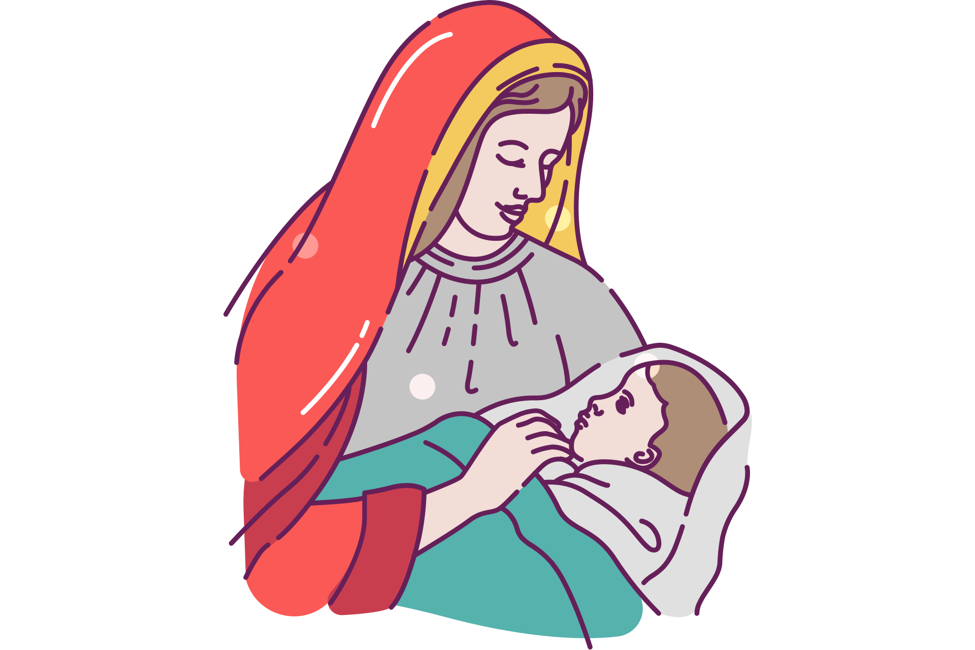 Mary with Baby Jesus Clip Art ??� Christmas HQ