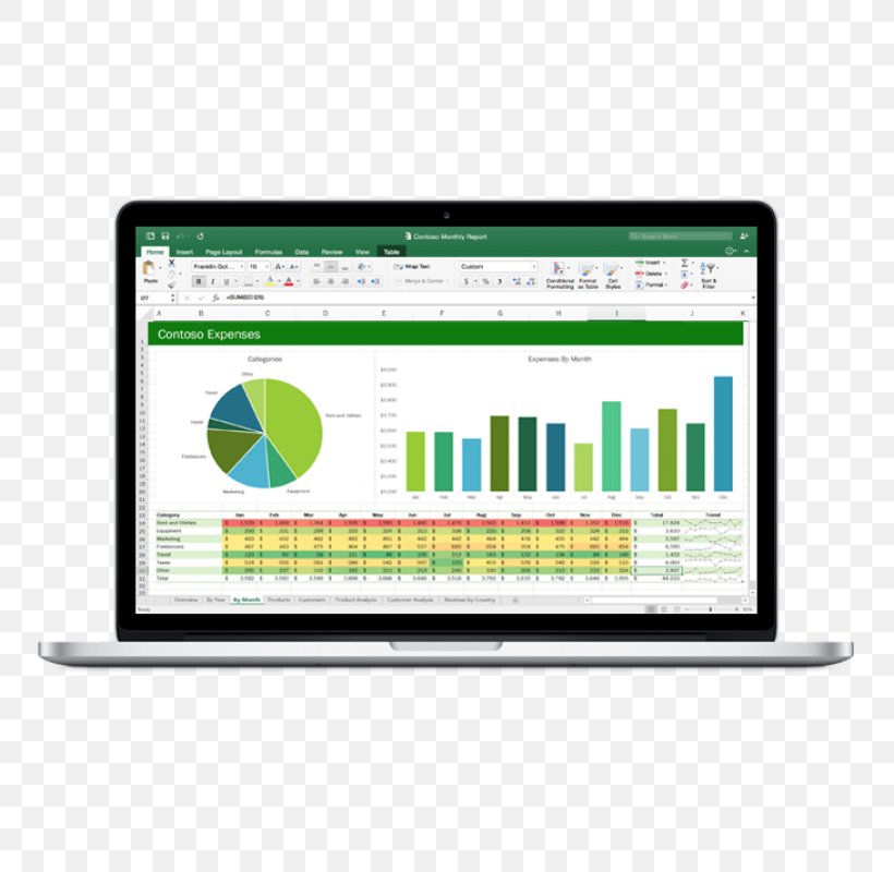 Microsoft Excel Spreadsheet Pivot Table Learning, PNG