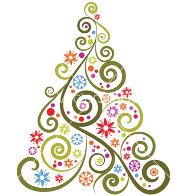 Modern Christmas Tree Drawing  | Free download