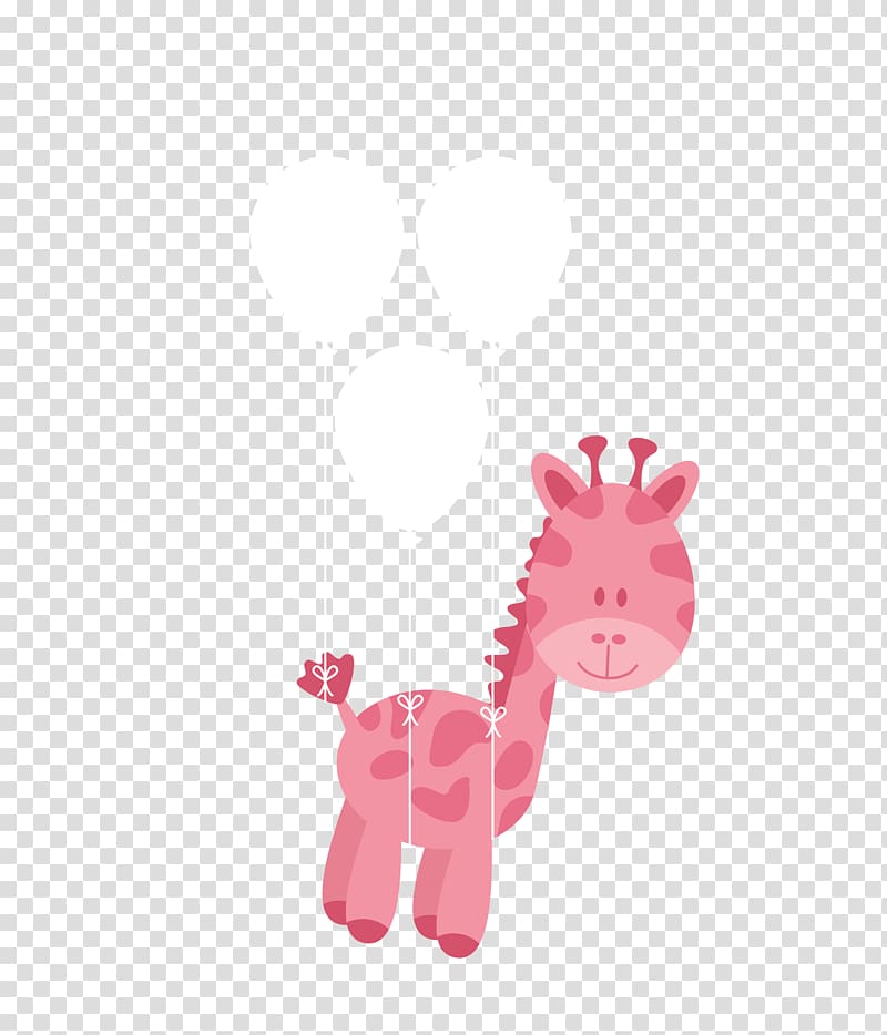 Northern giraffe Diaper Infant Euclidean Baby shower, pink cartoon 