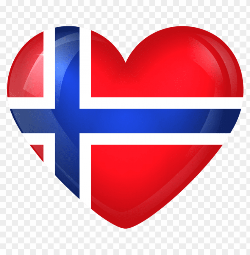 Download norway large heart flag clipart png photo 