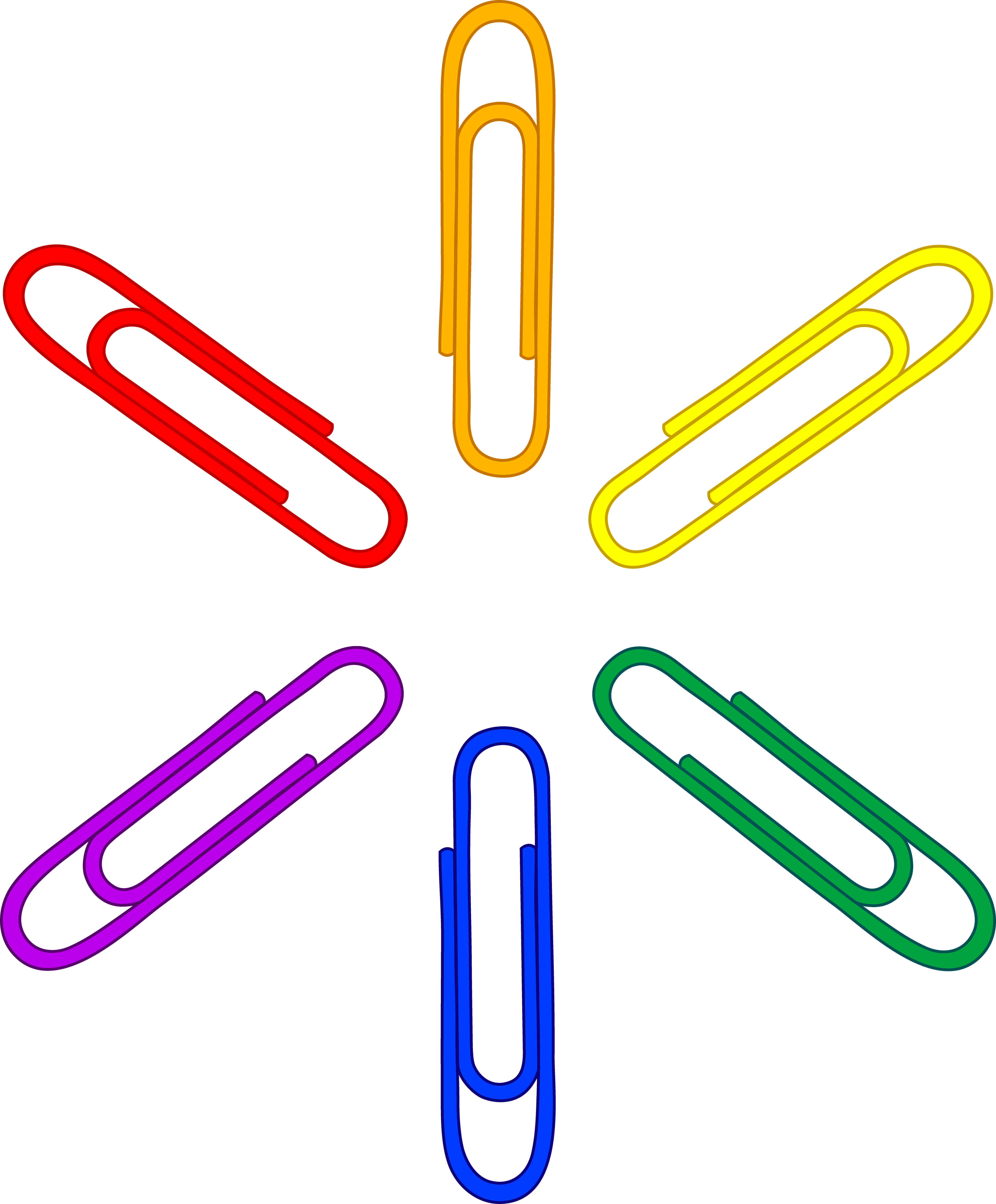 Rainbow Paper Clip Pattern - Free Clip Art