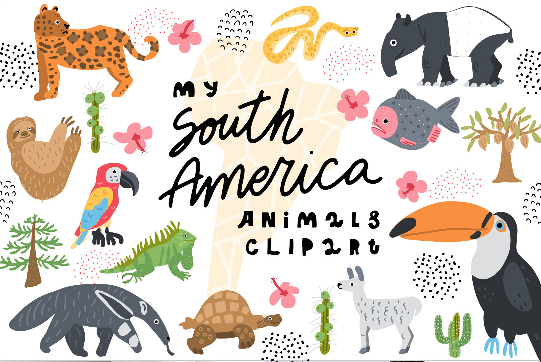 north america south america animals and birds - Clip Art Library