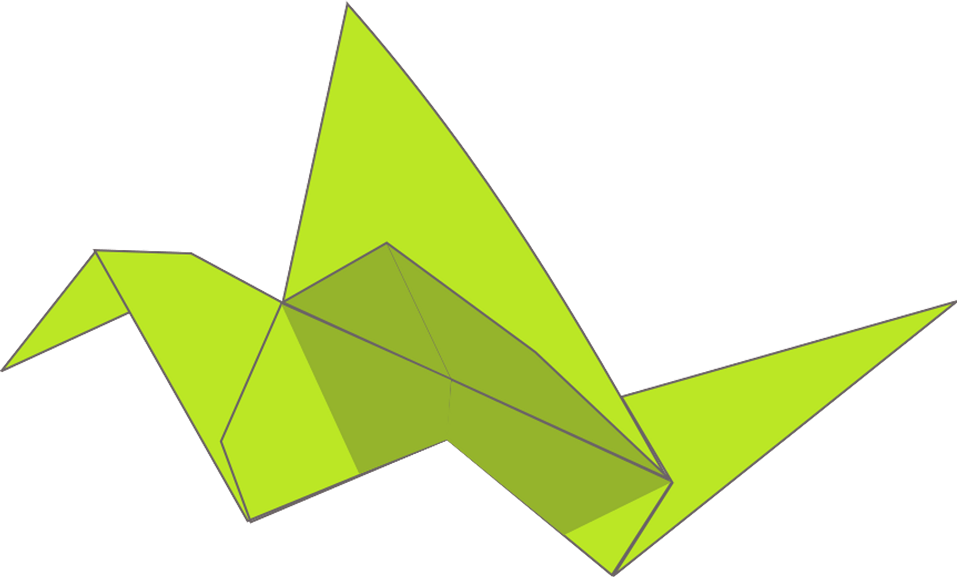 Origami flying bird clipart. Free download. 