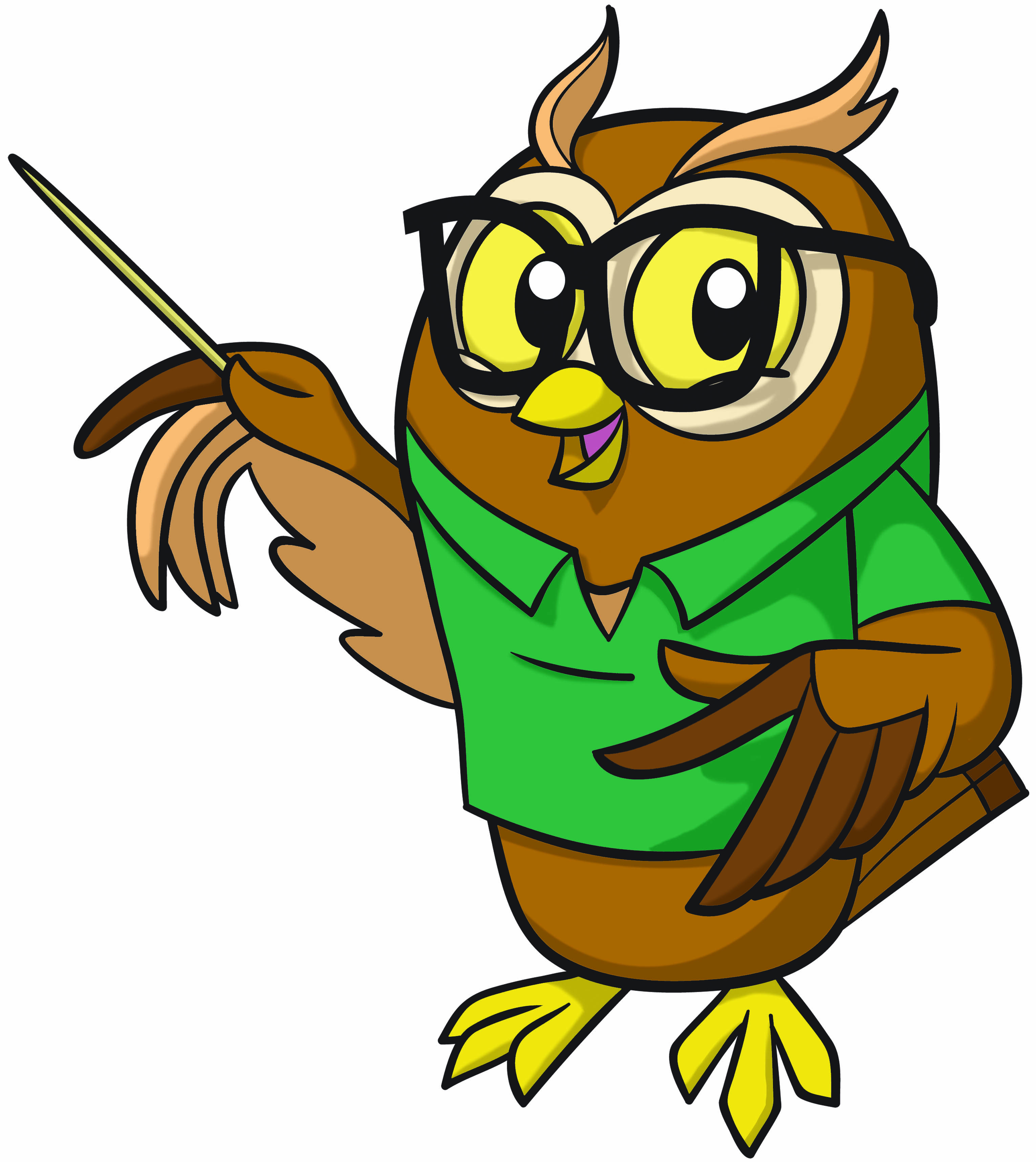 wise owl teacher cartoon.