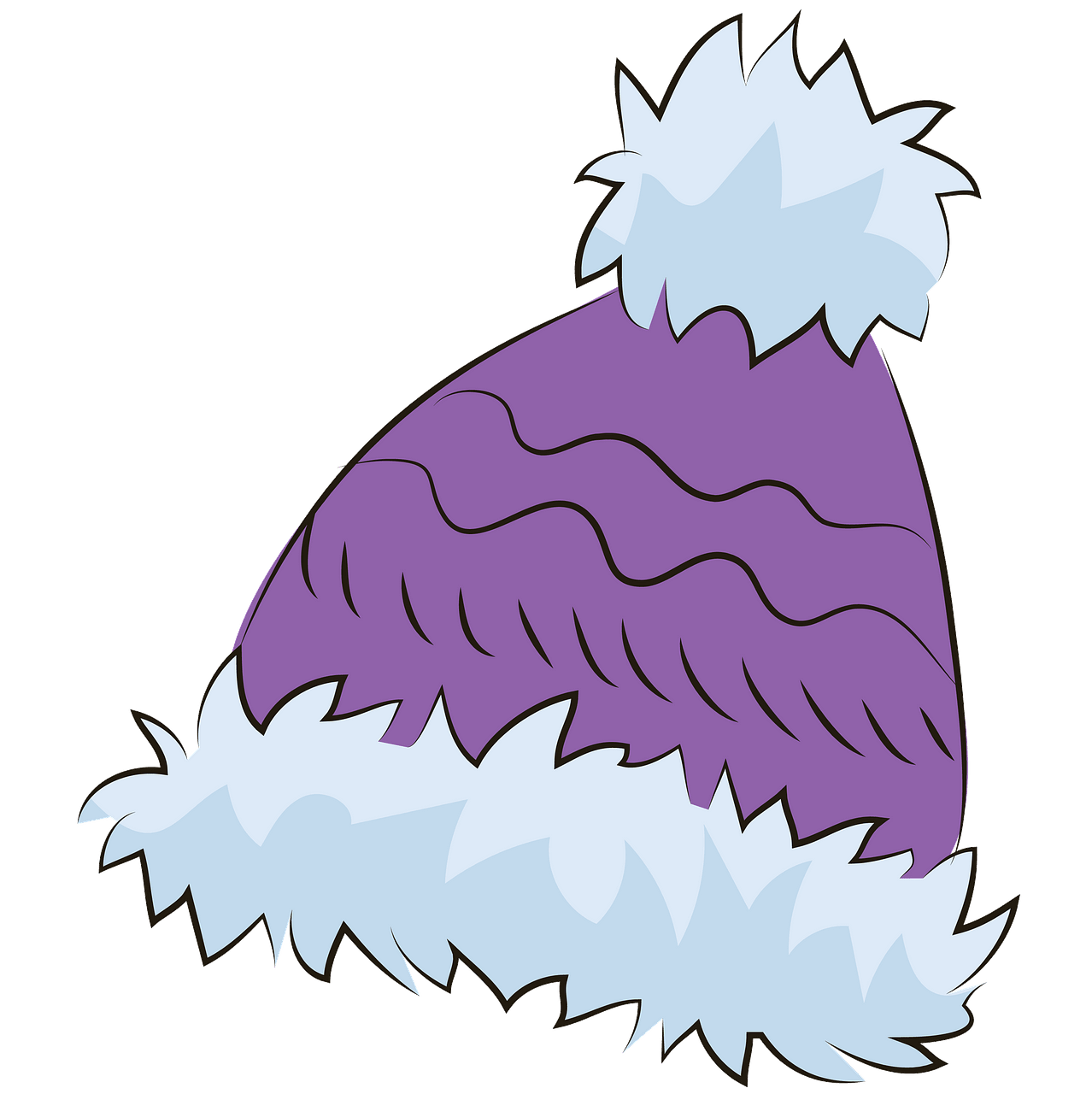 Purple winter hat clipart. Free download. 