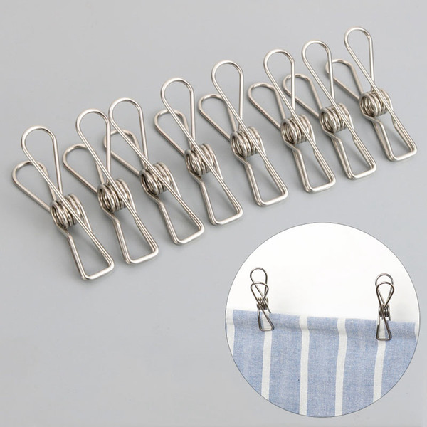 2020 Spring Clothes Clips Stainless Steel Pegs Socks Photos Hanging Rack Parts Practical Portable Clothes Hanger Clip Accessories BH2203 TQQ From 