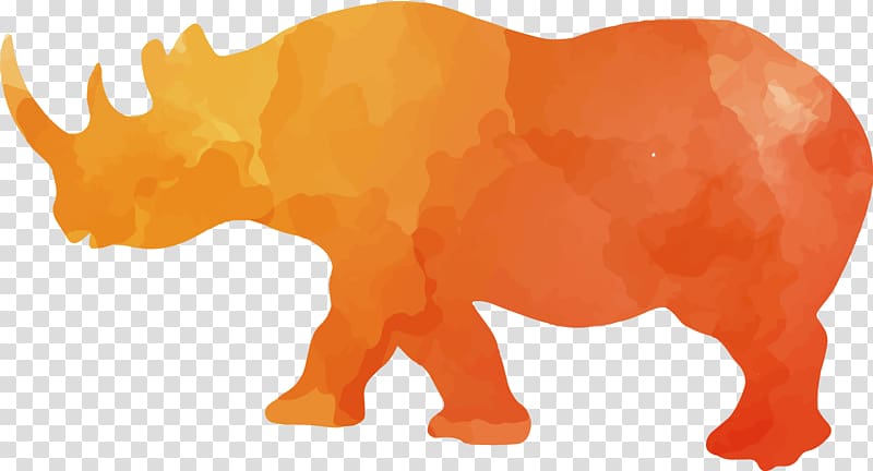 Rhinoceros Silhouette Animal sauvage, Colorful animal silhouettes 