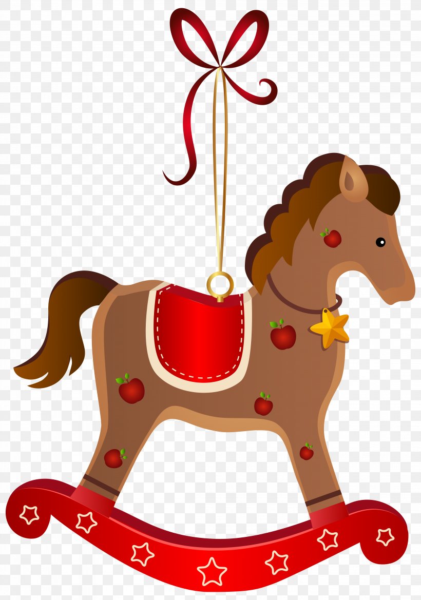 Rocking Horse Santa Claus Christmas Clip Art, PNG