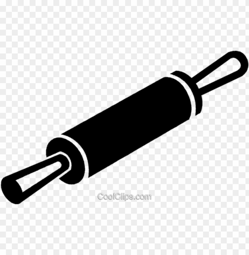 rolling pin royalty free vector clip art illustration - rolling 