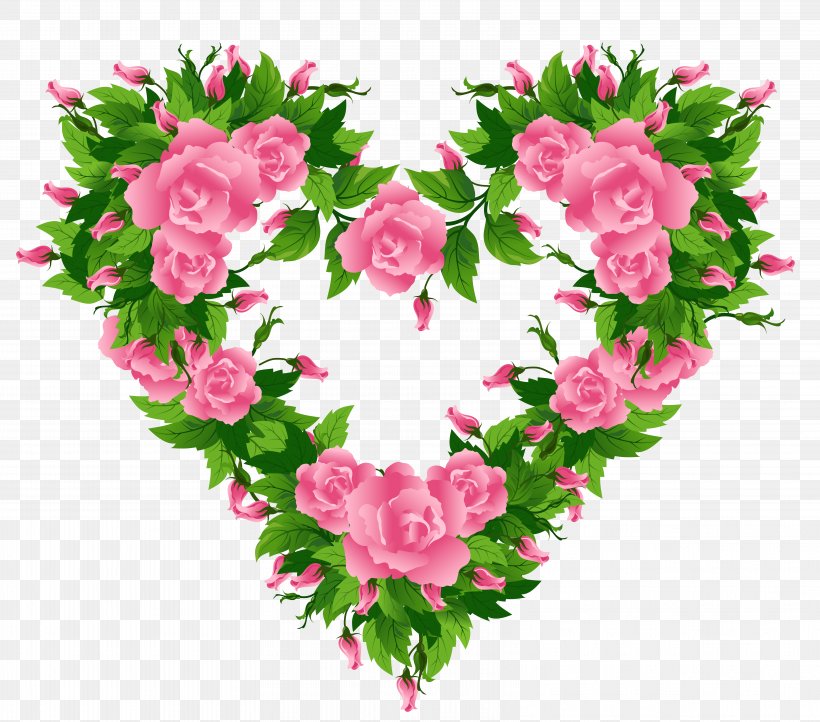 Rose Heart Pink Clip Art, PNG, Rose, Annual Plant 