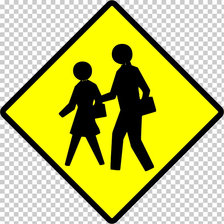 School zone Traffic sign Warning sign, Road Sign PNG clipart 