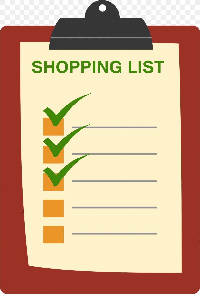 Shopping List Grocery Store Clip Art, PNG, Shopping 