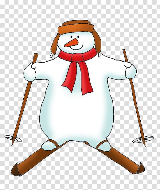 Skiing Snowman Drawing , Spring Snowman transparent background PNG 