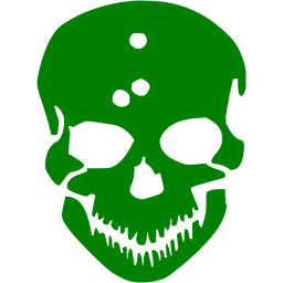 Green skull 32 icon - Free green skull icons
