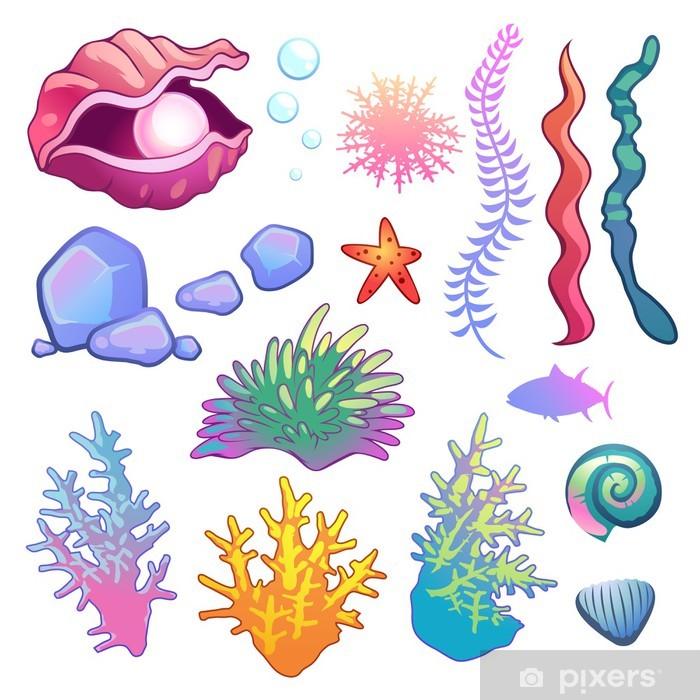 Under the sea clip art Sticker - Pixerstick