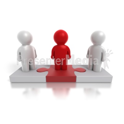 Three Way Puzzle People - Great PowerPoint ClipArt for 