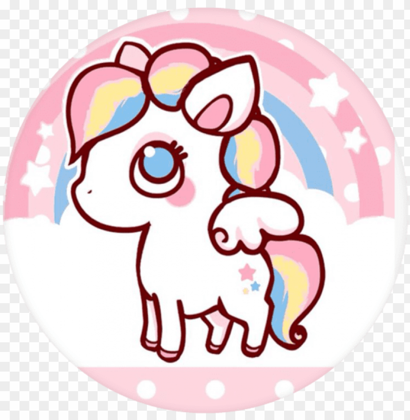 unicorn pop grip - cute unicorn clipart PNG image with transparent 