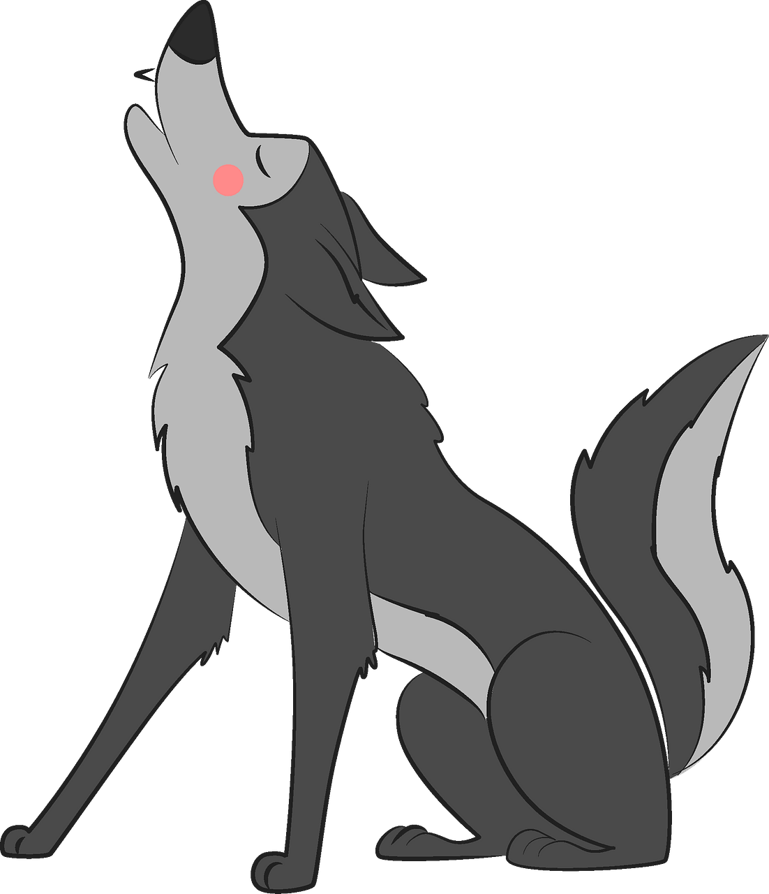 Wolf clipart. Free download. 