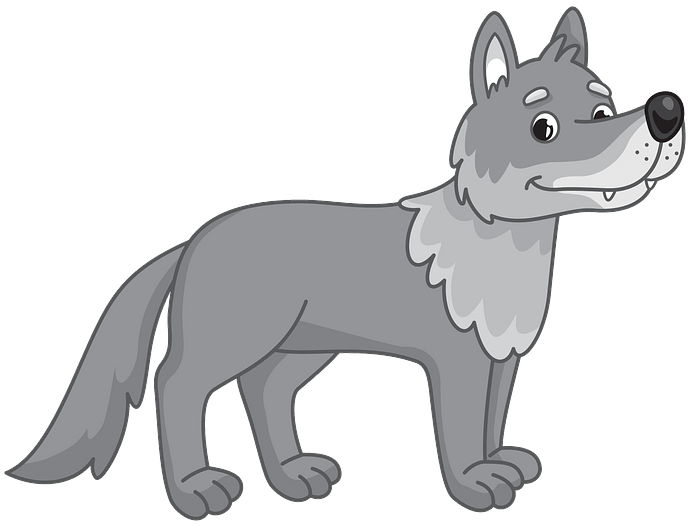 Wolf clipart. Free download. 