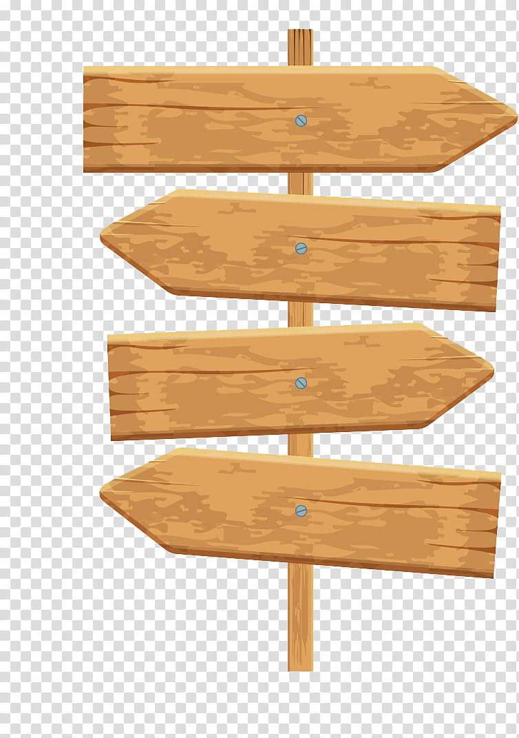 Wooden Signs, brown wooden road arrow sign transparent background 