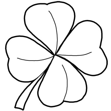 Step finished four leaf clover How to Draw 4 Leaf Clovers 