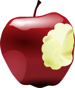Eaten Apple Clip Art – 101 Clip Art_101clipart