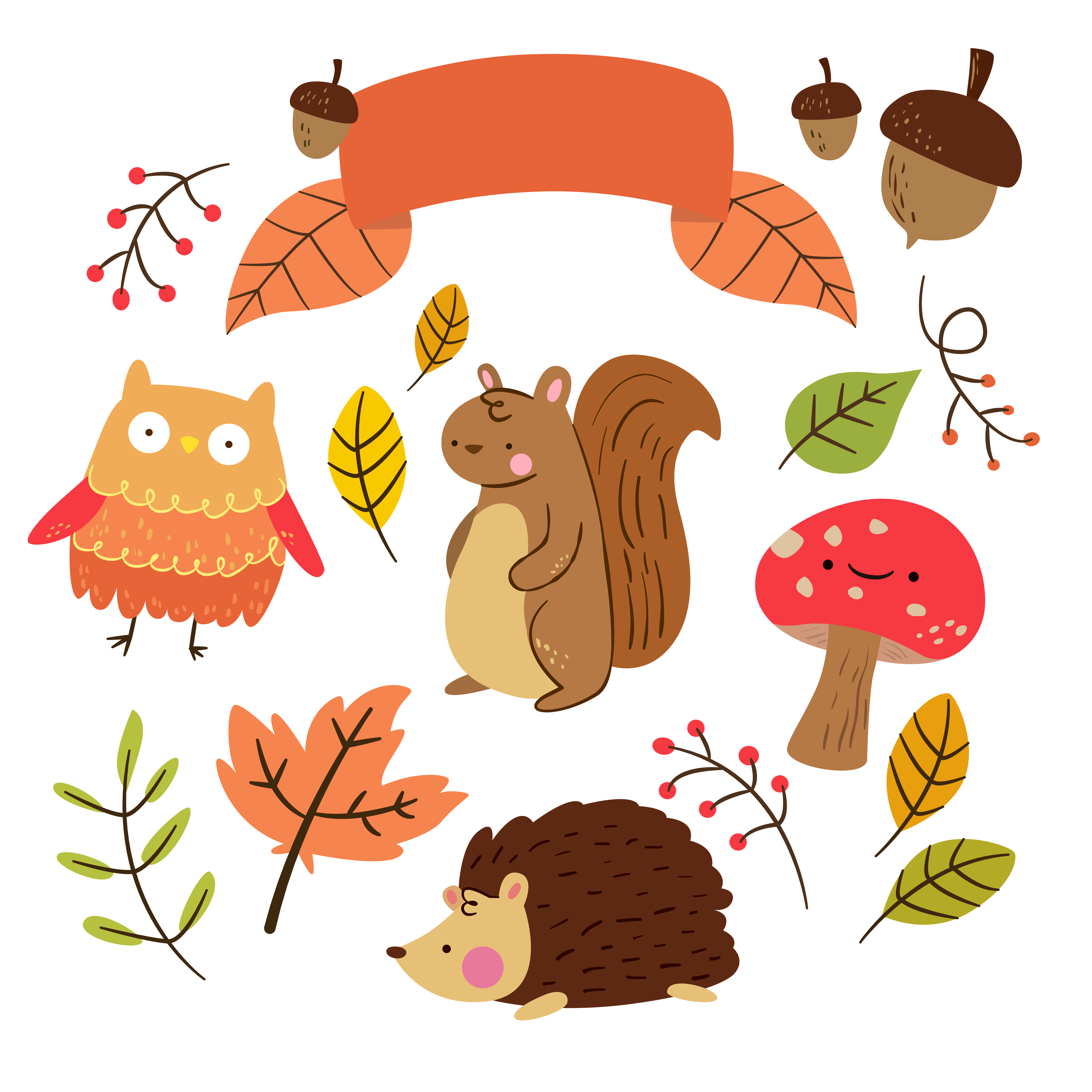 Free Critter Autumn Planner Stickers and Clip Art! Free Pretty 