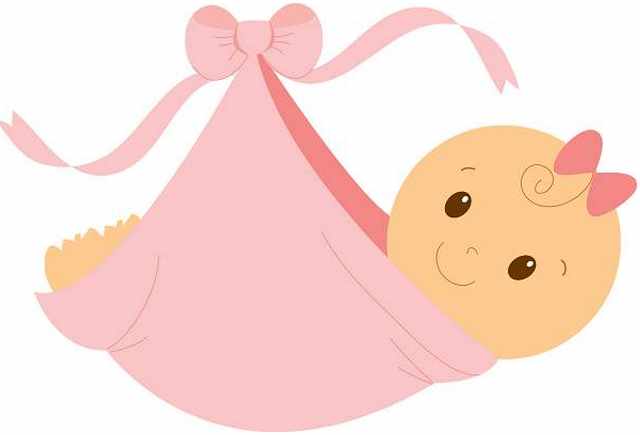 Free baby girl clipart image 
