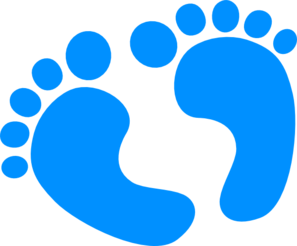 Blue Baby Feet Clip Art At Clker